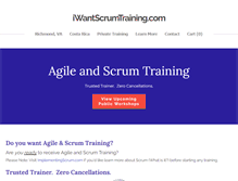 Tablet Screenshot of iwantscrumtraining.com